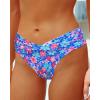 imageYonique Women Two Piece Bathing Suits Push Up Bikini Set Halter Swimsuit Vintage SwimwearPink Blue Floral
