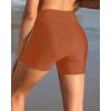 imageYonique Womens Swim Shorts High Waisted Swim Bottoms Tummy Control Bathing Suit Bottom Boy ShortsAvailable in PlusVcross Brown