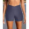 imageYonique Womens Swim Shorts High Waisted Swim Bottoms Tummy Control Bathing Suit Bottom Boy ShortsAvailable in PlusVcross Grey