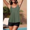 imageYonique Womens Two Piece Swimsuits Tankini Top with Boy Shorts Tummy Control Bathing Suits Athletic SwimwearArmy Green
