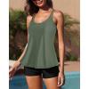 imageYonique Womens Two Piece Swimsuits Tankini Top with Boy Shorts Tummy Control Bathing Suits Athletic SwimwearArmy Green