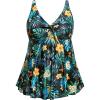 imagePlus Size Tankini Tops for Women Only  Flowy Bathing Suits Tops Modest Swimsuit No BottomTropical Leaf