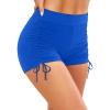 imageWomen Swim Shorts High Waisted Swimsuit Shorts Tummy Control Bathing Suit Bottom Plus Size BoyshortsBlue