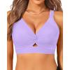 imageWomens Bikini Top  Supportive Swimsuit for Large Bust  2025 Cut Out Twist Swim TopLavender