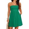 imageYonique Women Terry Cloth Cover up  Strapless Beach Cover Up Tube Top with PocketsGreen