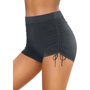 imageWomen Swim Shorts High Waisted Swimsuit Shorts Tummy Control Bathing Suit Bottom Plus Size BoyshortsDark Gray