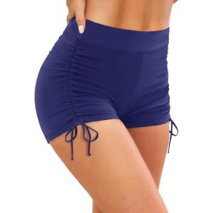 imageWomen Swim Shorts High Waisted Swimsuit Shorts Tummy Control Bathing Suit Bottom Plus Size BoyshortsNavy Blue