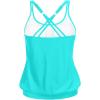 imageYonique Modest Tankini Tops for Women  Loose Fit Swim Tops No BottomAqua Blue