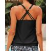imageYonique Modest Tankini Tops for Women  Loose Fit Swim Tops No BottomBlack 01