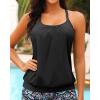 imageYonique Modest Tankini Tops for Women  Loose Fit Swim Tops No BottomBlack 01