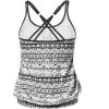 imageYonique Modest Tankini Tops for Women  Loose Fit Swim Tops No BottomBlack Tribal