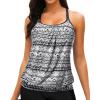 imageYonique Modest Tankini Tops for Women  Loose Fit Swim Tops No BottomBlack Tribal