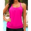 imageYonique Modest Tankini Tops for Women  Loose Fit Swim Tops No BottomHot Pink