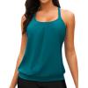 imageYonique Modest Tankini Tops for Women  Loose Fit Swim Tops No BottomTeal