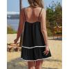 imageYonique Women Beach Cover Up Dresses Spaghetti Strap Dresses Summer Coverups Casual Sundresses with Ruffle HemBlack1