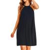 imageYonique Women Beach Cover Up Dresses Spaghetti Strap Dresses Summer Coverups Casual Sundresses with Ruffle HemBlack2