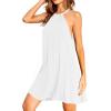 imageYonique Women Beach Cover Up Dresses Spaghetti Strap Dresses Summer Coverups Casual Sundresses with Ruffle HemWhite1