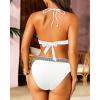imageYonique Women Two Piece Triangle Bikini Set Bathing Suit Sexy Swimsuit Full Coverage BottomWhite01