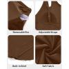 imageOne Piece Tummy Control Swimdress  Women One Shoulder Bathing Suit with Skirt 2025 Modest Skirted Swim Dress SwimsuitBrown