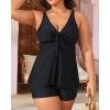 imageYonique Womens Flowy Tankini Top  Modest Swim Top with Loose Fit No BottomBlack