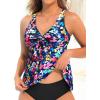 imageYonique Womens Flowy Tankini Top  Modest Swim Top with Loose Fit No BottomColorful Floral