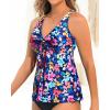 imageYonique Womens Flowy Tankini Top  Modest Swim Top with Loose Fit No BottomColorful Floral