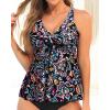 imageYonique Womens Flowy Tankini Top  Modest Swim Top with Loose Fit No BottomColorful Paisley