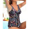 imageYonique Womens Flowy Tankini Top  Modest Swim Top with Loose Fit No BottomColorful Paisley