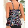 imageYonique Womens Flowy Tankini Top  Modest Swim Top with Loose Fit No BottomColorful Paisley