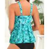 imageYonique Womens Flowy Tankini Top  Modest Swim Top with Loose Fit No BottomGreen Paisley1