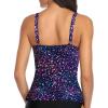 imageYonique Womens Tankini Top Only Tummy Control Bathing Suit Top Ruffle Swimsuit Top V Neck Swim Tank Top No BottomStarry Sky