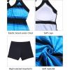 imageYonique Women Two Piece Tankini Swimsuits with Shorts Athletic Bathing Suit with Swim Shorts Racerback SwimwearRacerback Blue and Black Gradient