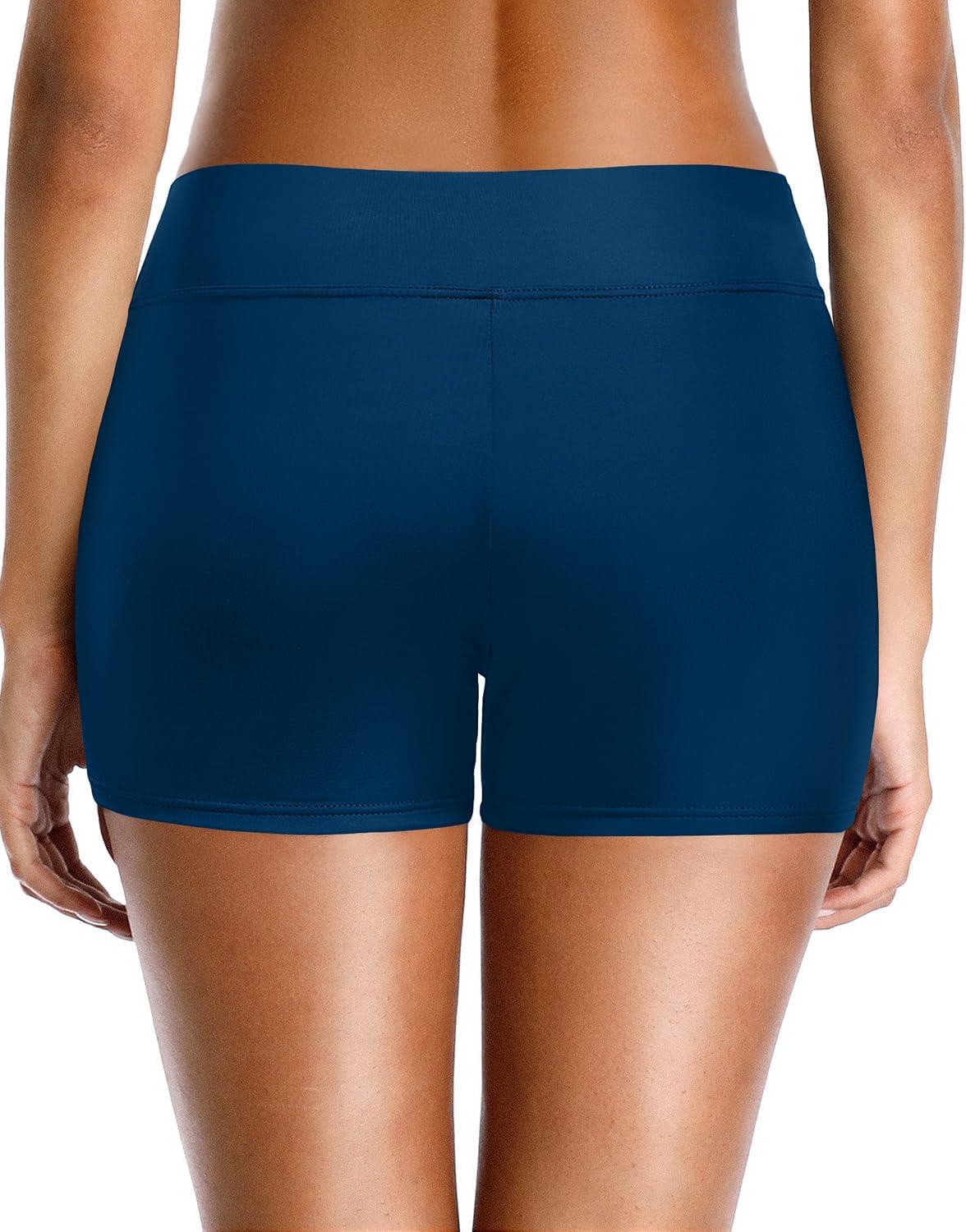 imageYonique Womens Swim Shorts Bathing Suits Bottoms Swimsuit BottomsAvailable in PlusPeacock Blue