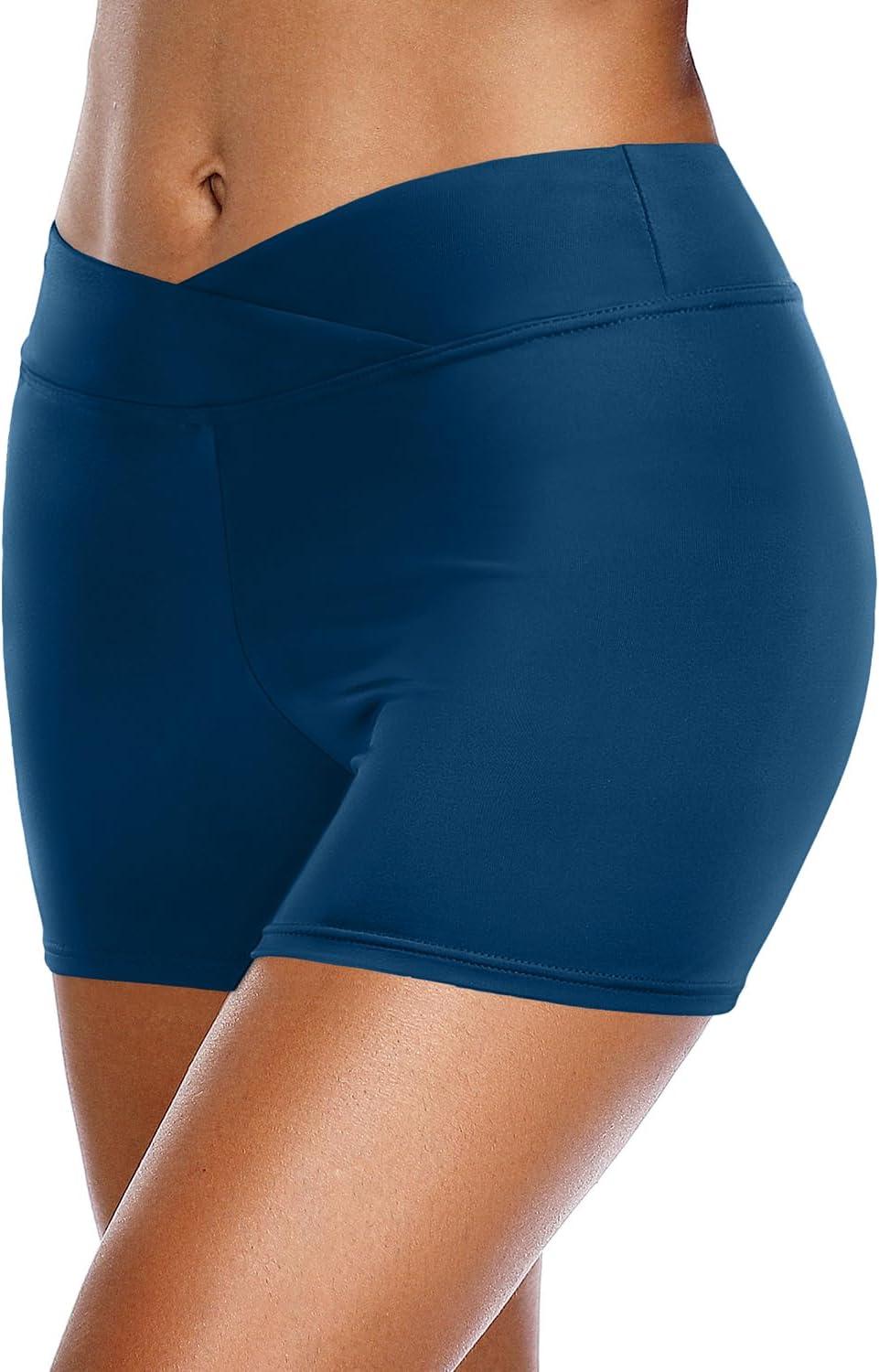 imageYonique Womens Swim Shorts Bathing Suits Bottoms Swimsuit BottomsAvailable in PlusPeacock Blue