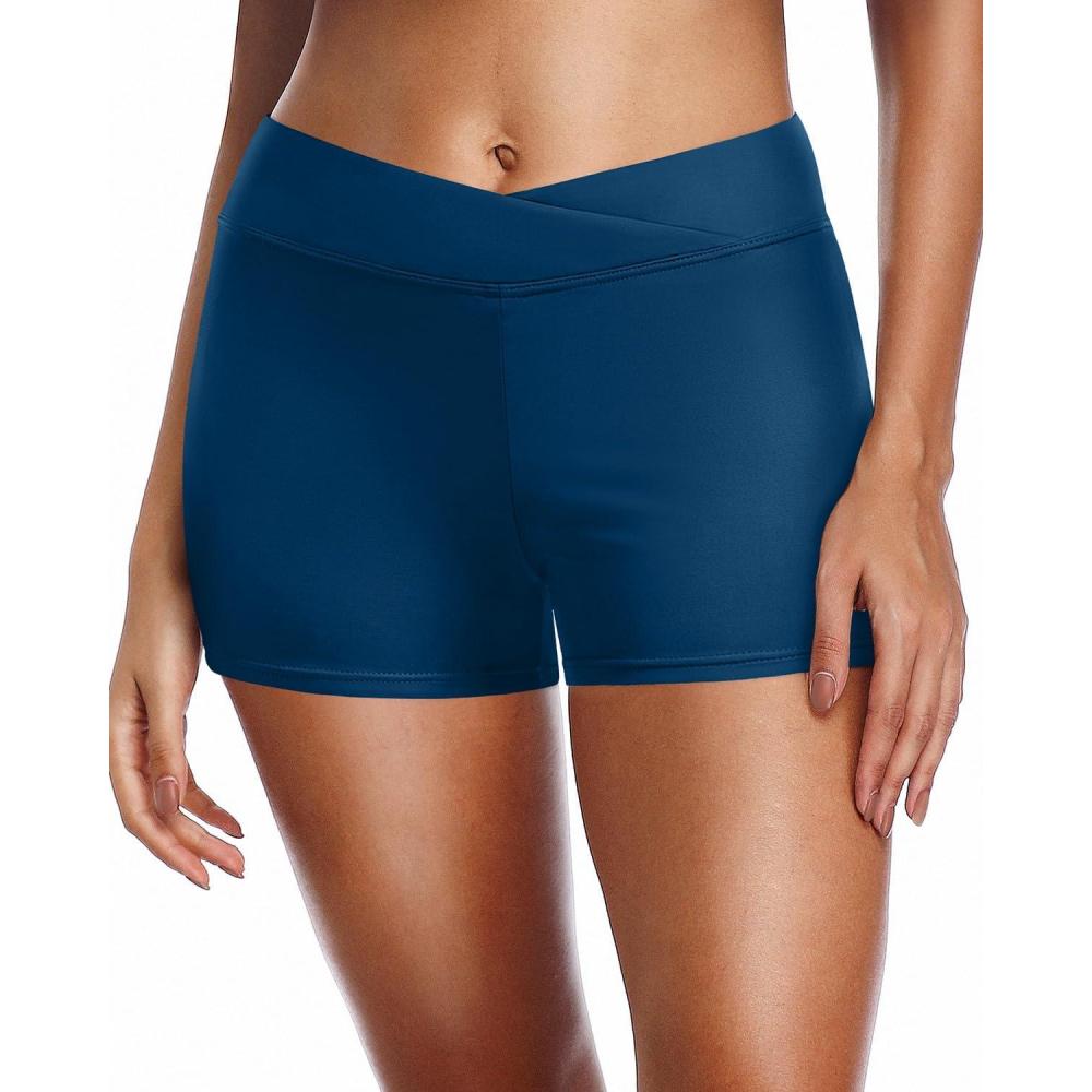 imageYonique Womens Swim Shorts Bathing Suits Bottoms Swimsuit BottomsAvailable in PlusPeacock Blue