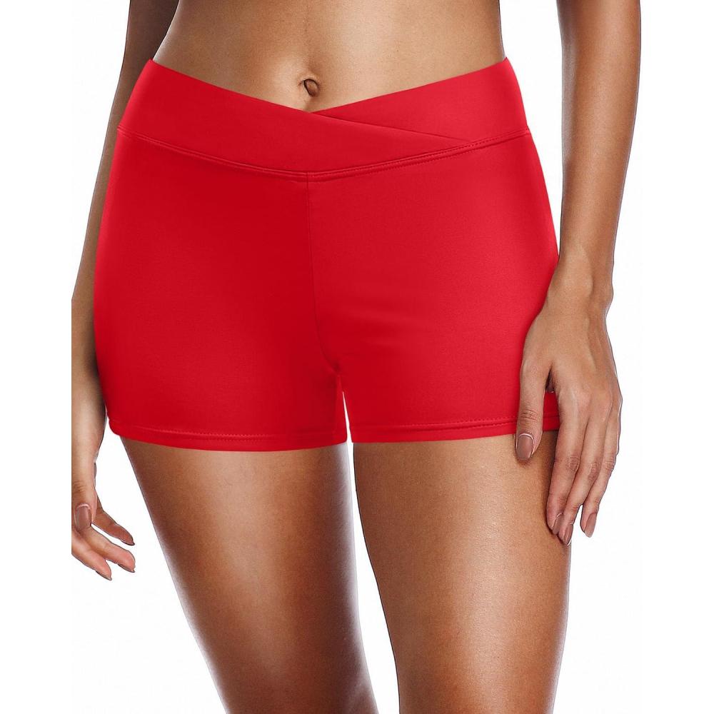 imageYonique Womens Swim Shorts Bathing Suits Bottoms Swimsuit BottomsAvailable in PlusRed