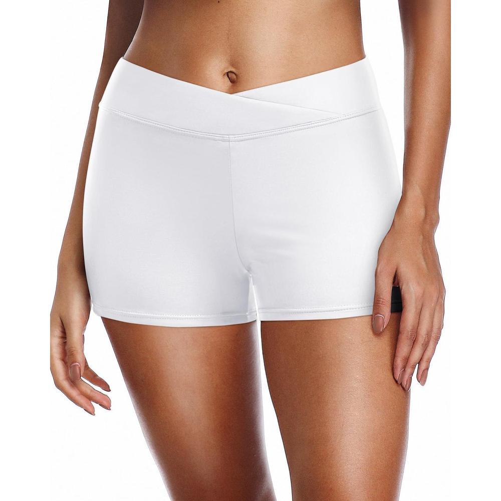 imageYonique Womens Swim Shorts Bathing Suits Bottoms Swimsuit BottomsAvailable in PlusWhite
