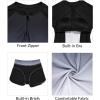 imageWomen Long Sleeve Rash Guard  Two Piece Swimsuit with Shorts UPF 50 Bathing Suit Built in Bra Surf Swim ShirtBlack Gradient