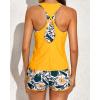 imageYonique 3 Piece Athletic Tankini Swimsuits for Women with Shorts Swim Tank Tops with Sports Bra and Boyshorts Bathing SuitsYellow
