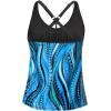 imageYonique Womens Tankini Top Only Athletic Swim Top Modest Tankini Swimsuit No BottomBlue Ripples