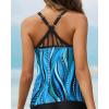 imageYonique Womens Tankini Top Only Athletic Swim Top Modest Tankini Swimsuit No BottomBlue Ripples