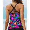 imageYonique Womens Tankini Top Only Athletic Swim Top Modest Tankini Swimsuit No BottomColorful Leaves