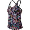 imageYonique Womens Tankini Top Only Athletic Swim Top Modest Tankini Swimsuit No BottomColorful Paisley