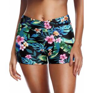 imageYonique Womens Swim Shorts Bathing Suits Bottoms Swimsuit BottomsAvailable in PlusTropic Leaves