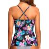 imageWomen Tankini Swim Top Only  High Neck Bathing Suit Tops Tummy Control Tank Top No BottomColorful Floral