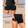 imageWomen Tankini Swimsuit with Shorts  Two Piece Tummy Control Bathing Suit with Pockets 2025 SwimwearBlack and White