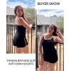 imageWomen Tankini Swimsuit with Shorts  Two Piece Tummy Control Bathing Suit with Pockets 2025 SwimwearBlack and White