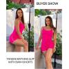 imageWomen Tankini Swimsuit with Shorts  Two Piece Tummy Control Bathing Suit with Pockets 2025 SwimwearPink