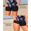 imageWomen Tankini Swimsuit with Shorts  Two Piece Tummy Control Bathing Suit with Pockets 2025 SwimwearPink Colorful Floral