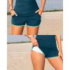 imageWomen Tankini Swimsuit with Shorts  Two Piece Tummy Control Bathing Suit with Pockets 2025 SwimwearTeal and Green